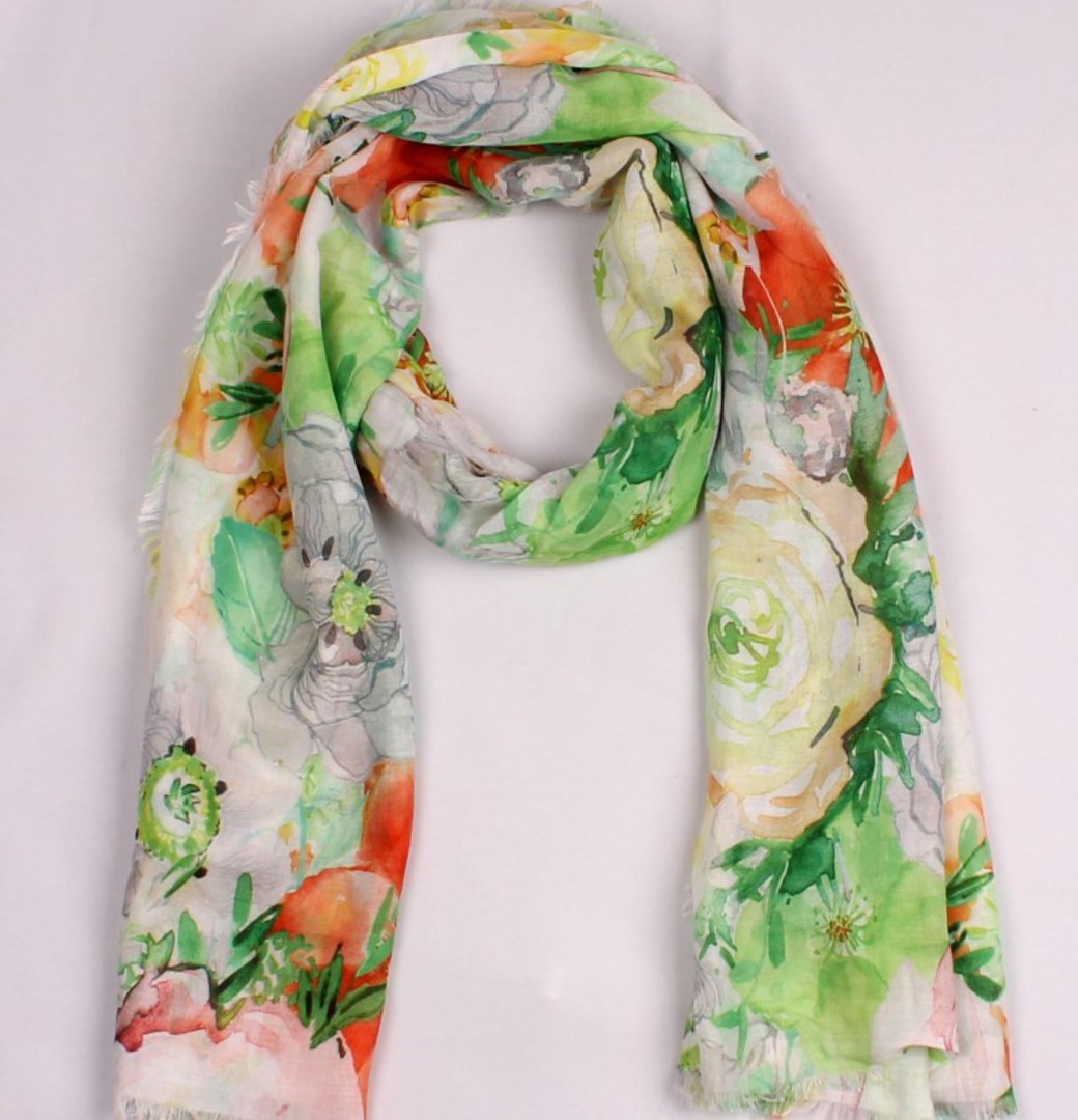 Alice & Lily printed  scarf floral green Style:SC/4745GRN image 0